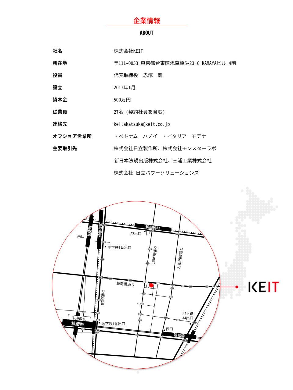 ABOUT 企業情報
